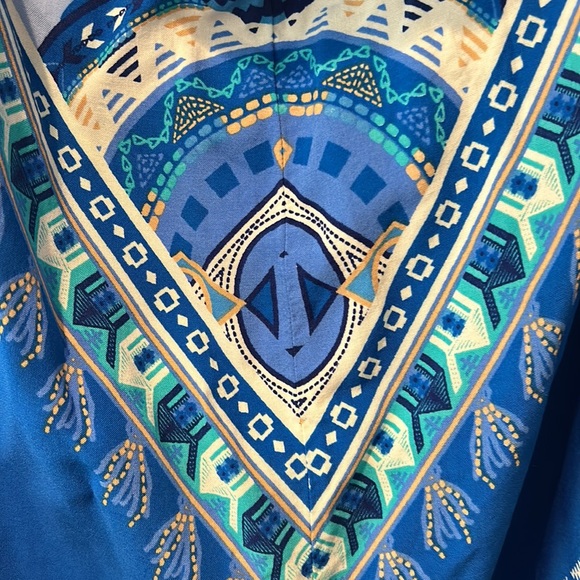 Flying Tomato Blue Maxi Geometric Back Tie Dress - Picture 5 of 9